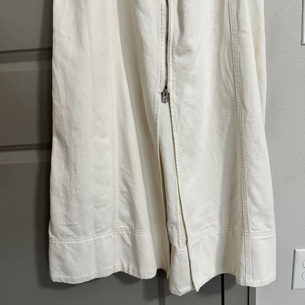 Gap UltraSoft Denim Maxi Dress - White zip-up denim - Picture 4 of 5